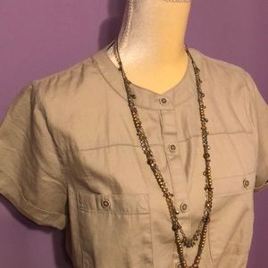 Banana Republic Khaki Safari Dress!! 😍